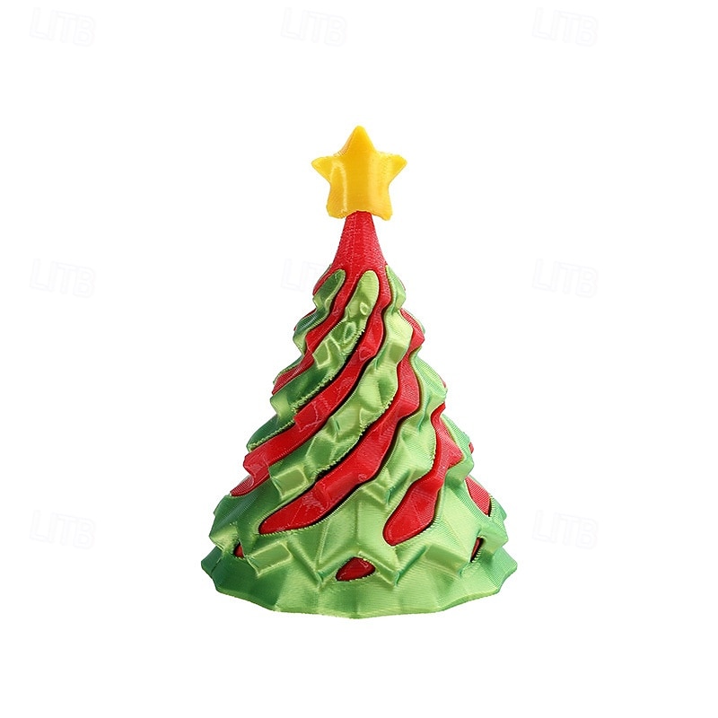 Decorações de árvore de Natal em espiral impressas em 3D - versáteis e giratórias, adequadas para decoração de mesa em casa e no escritório, presente ideal para vários festivais, incluindo Natal e Ano de 2025 por $15.99 –P7