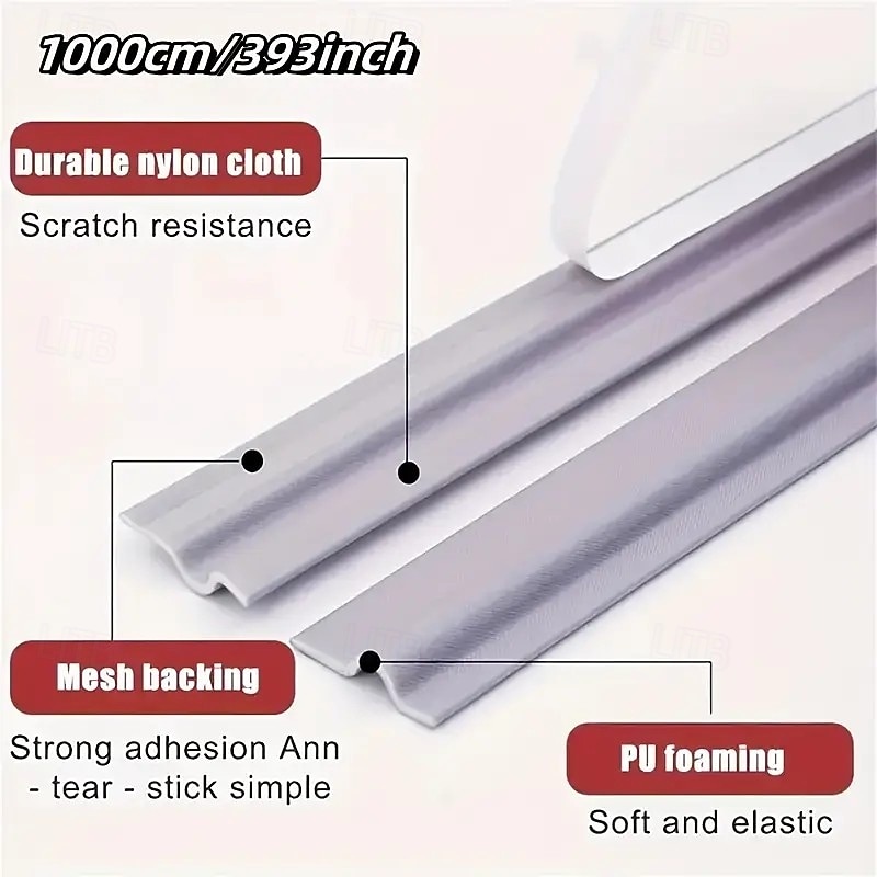 פס איטום עמיד בפני מזג אוויר לדלתות וחלונות, עמיד בפני אבק, מפחית רעשים, סרט בידוד פלסטיק עמיד, פס איטום לבית חוסך אנרגיה עם משטח מחוספס 2026 - $15.99 –P3