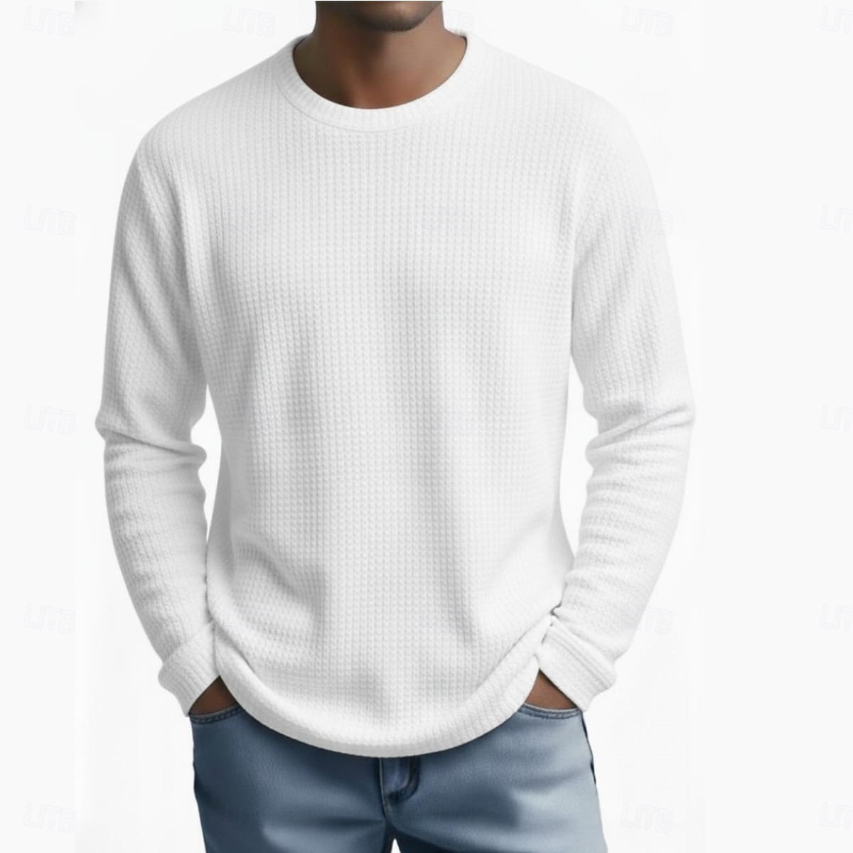 Per uomo Camicia a nido d'ape Maglietta Camicia a Maniche Lunghe Manica Lunga Girocollo Autunno Primavera & Autunno Semplice Testurizzato Moda Designer Essenziale Puro Vacanza Streetwear Casuale Nero del 2026 a $20.99 –P1