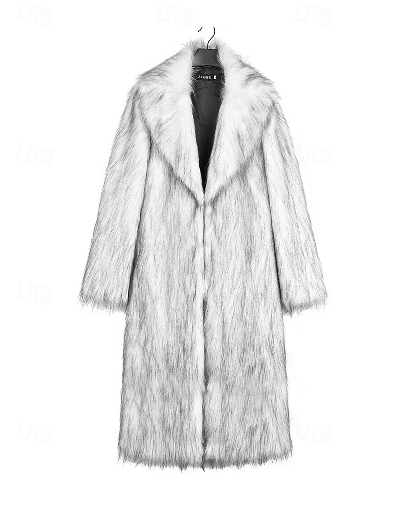Miesten Talvitakki Tekoturkis Loma Päivittäin Pidä lämpimänä Fleece Syksy Talvi Tavallinen Muoti Katutyyli Kauluskäänne Pitkä Musta Valkoinen Keltainen Jackets 2026 - $69.99 –P4