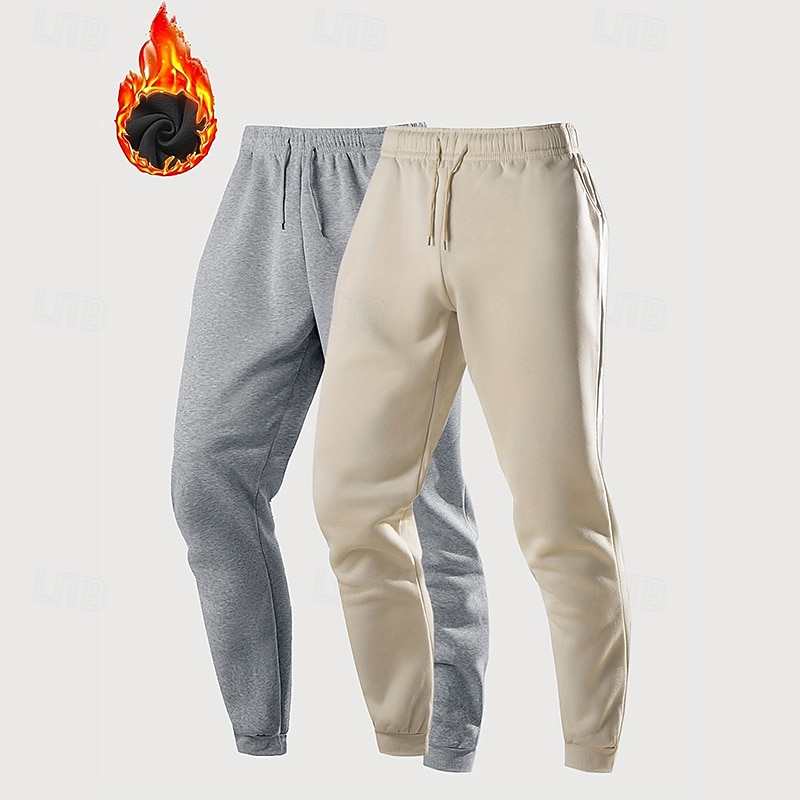 Ανδρικά Αθλητικές Φόρμες Τζόγκερ Παντελόνι Fleece Παντελόνια Pantaloni de Alergat Κορδόνι Ελαστική μέση Πολυσυσκευασία Σκέτο Ύγρανση Αναπνέει Πλήρες μήκος Υπαίθρια Αθλήματα Causal Καθημερινά 2025 - $19.99 –P3