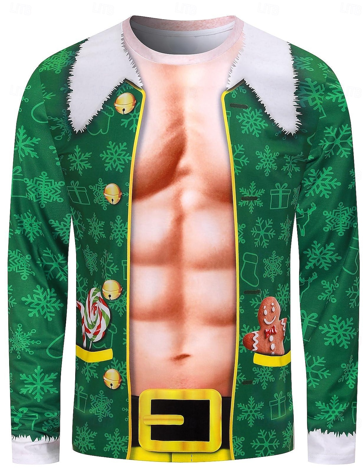 Natale T-shirt Elfo Grafico Originale Divertente per Per uomo Adulti Stampa 3D  per Natale Carnevale Capodanno Feste del 2025 a $23.99 –P5