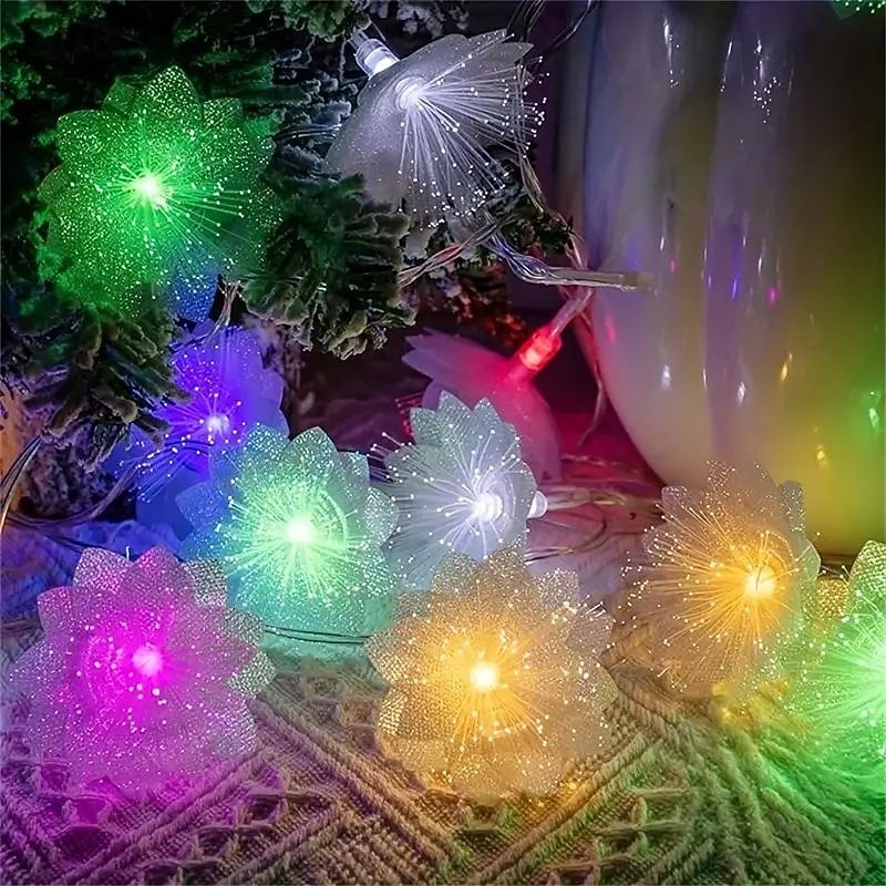 Guirlande Lumineuse étoiles 20 LED – Longueur 3 M – Alimentation USB/batterie – Étanche IP43 – Pour Intérieur/extérieur
