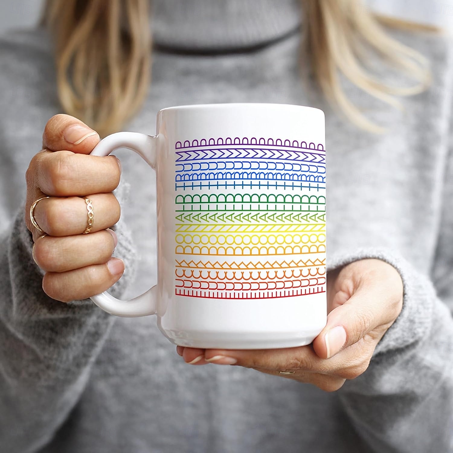 Tazza da caffè con messaggio nascosto - Tazza FDT, Tazza da caffè in ceramica da 15 once con messaggio segreto, Regali divertenti per i democratici, Regalo scherzoso liberale, Merchandising del 2026 a $16.99 –P3