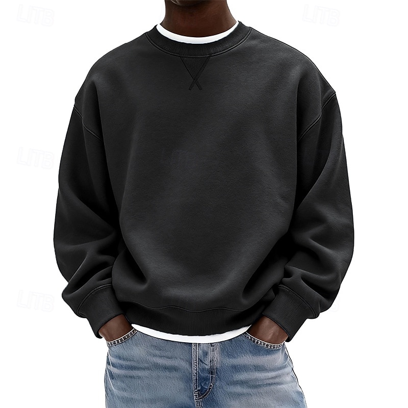 Муж. Толстовка Флисовая толстовка Толстовка с капюшоном и пуловером Натяни Синий Черный Белый Желтый Темно синий Вырез под горло Полотняное плетение Для занятий спортом Повседневные Праздники 2026 - $24.99 –P4