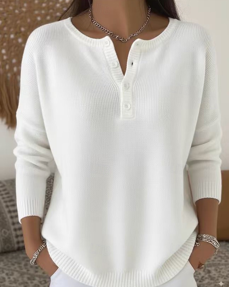 Damen Pullover Mode Streetwear Lässig Einfarbig V Ausschnitt Gestrickt Langarm Normale Oberteile Stricken Täglich Ferien Ausgehen Weinrot Schwarz Herbst Winter 2026 - $26.99 –P6