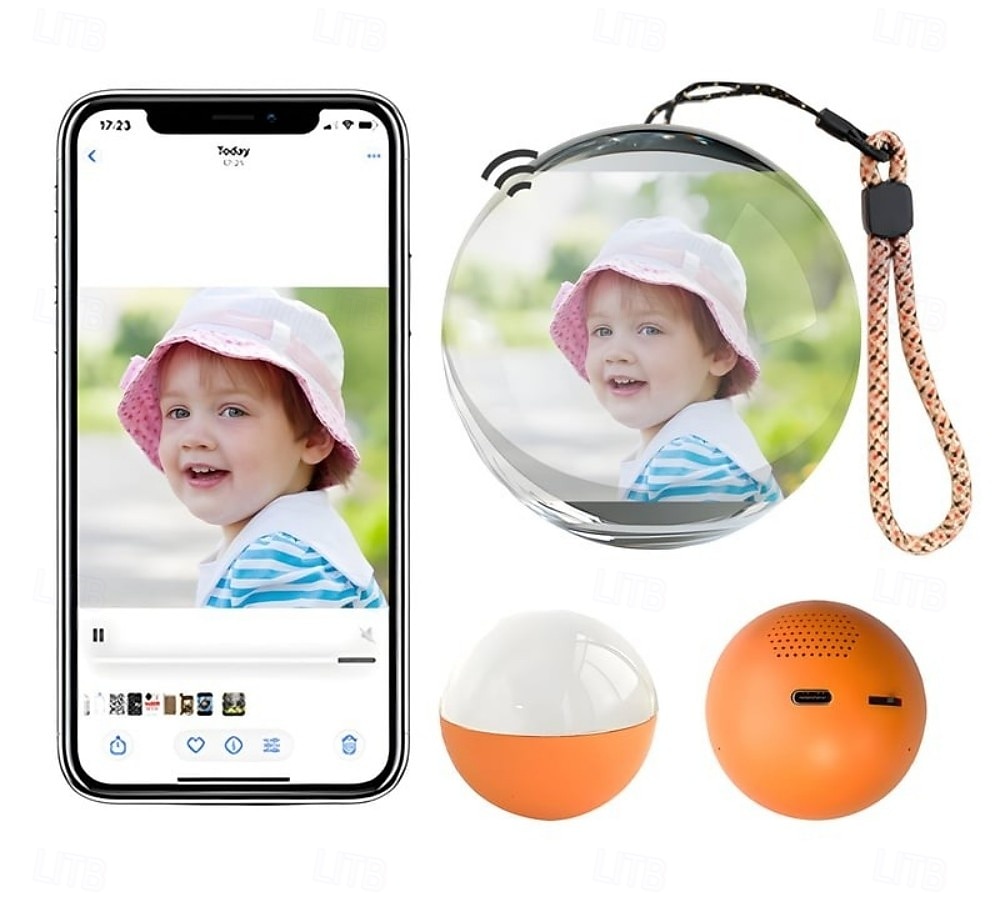 Vánoční dárková ozdoba z magické křišťálové koule, držte dýchající vzpomínky v ruce, 2,7palcový sférický video přehrávač, nahrávatelná videa &fotografie z počítače &personalizovaný dárek pro chytrý 2026 - $76.99 –P9