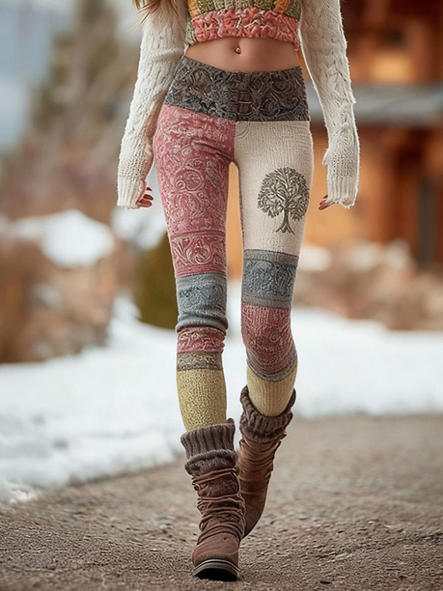 Leggings Boho Viking da donna Stile etnico vintage a vita alta a lunghezza intera Stampa 3D astratta di animali grafica ad asciugatura rapida traspirabilità morbida elastica formale all'aperto del 2026 a $21.99 –P2