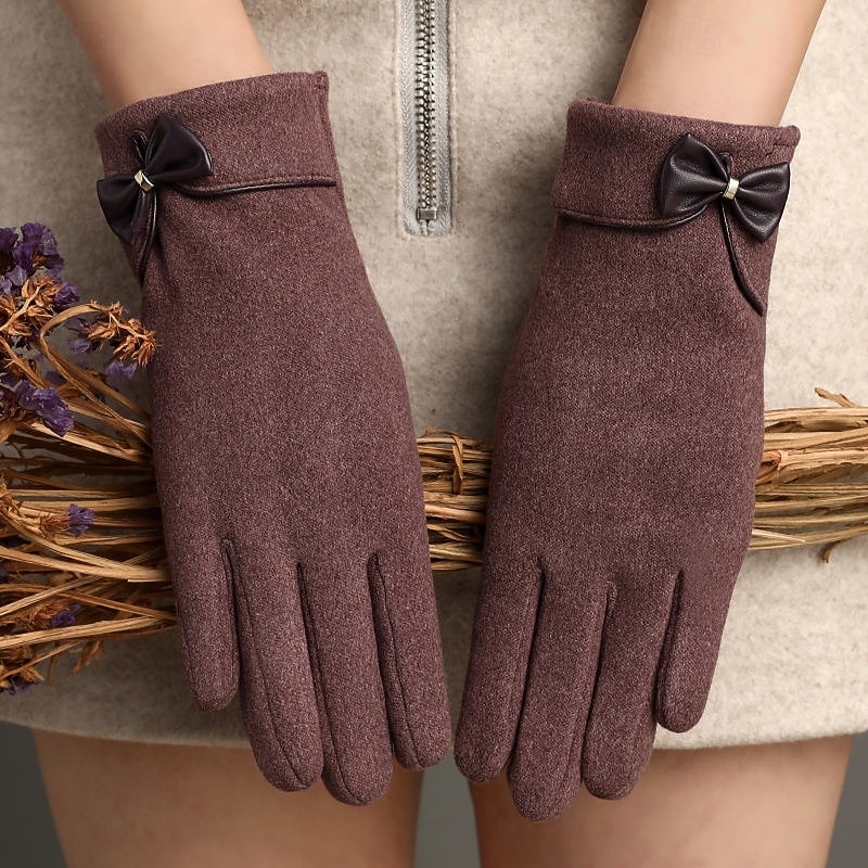 Women's 1 Pair Fingertips / Winter Gloves Streetwear / Outdoor Gloves - Solid Colored Full Finger 2026 - $17.49 –P3
