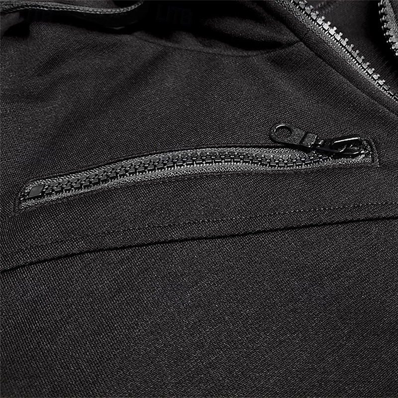Hombre Sudadera Sudadera con capucha y cremallera completa Negro Vino Rojo Azul Marino Morado Con Capucha Bloque de color Correa Bolsillo Deporte Diario Festivos Poliéster Ropa de calle Básico Casual 2026 - $44.99 –P7