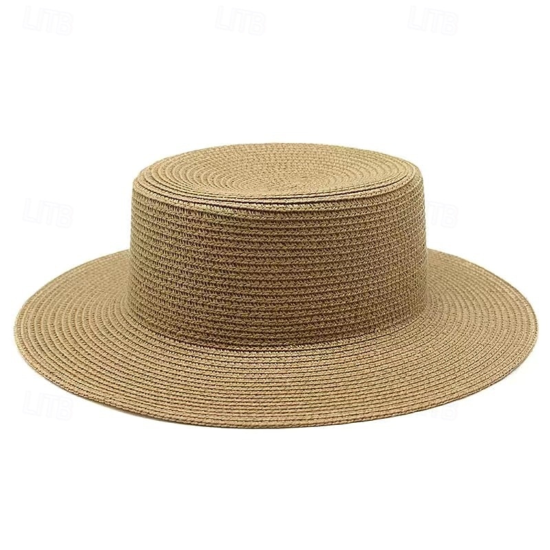 Cappelli Poliestere Cappello di paglia Matrimonio Ferie Tè Corsa di Cavalli Cocktail Vintage Protezione Solare Con Giunzione Copricapo Copricapo del 2026 a $17.49 –P6
