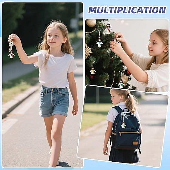 2025年 50/100個の小さなイエスのキーホルダー、ミニイエスの置物キーホルダー、クリスマスストッキング詰め物ギフト、マルチカラーの小さなイエスのキーホルダー、ミニチュアキーホルダーを隠す  コレクション – $19.99 –P3