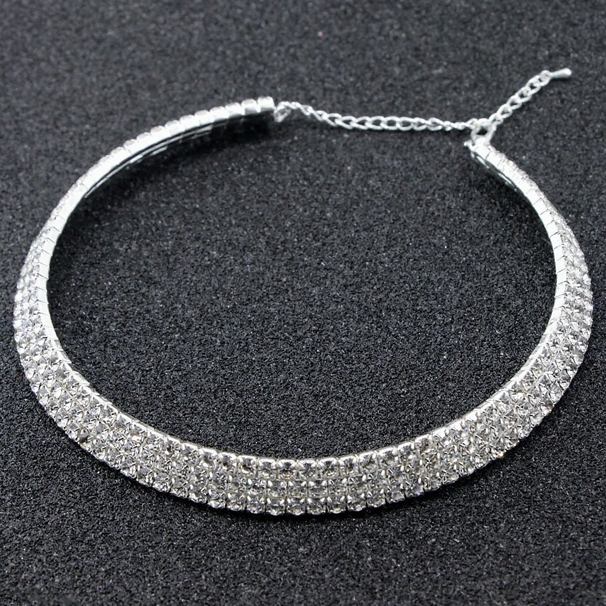 set di gioielli di lusso in argento con strass: collana, bracciale e orecchini con cristalli scintillanti a goccia per donna del 2026 a $18.99 –P5