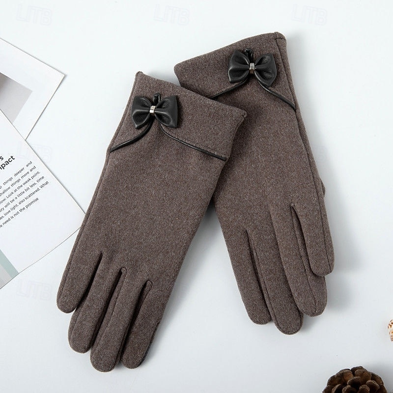 Women's 1 Pair Fingertips / Winter Gloves Streetwear / Outdoor Gloves - Solid Colored Full Finger 2026 - $17.49 –P8