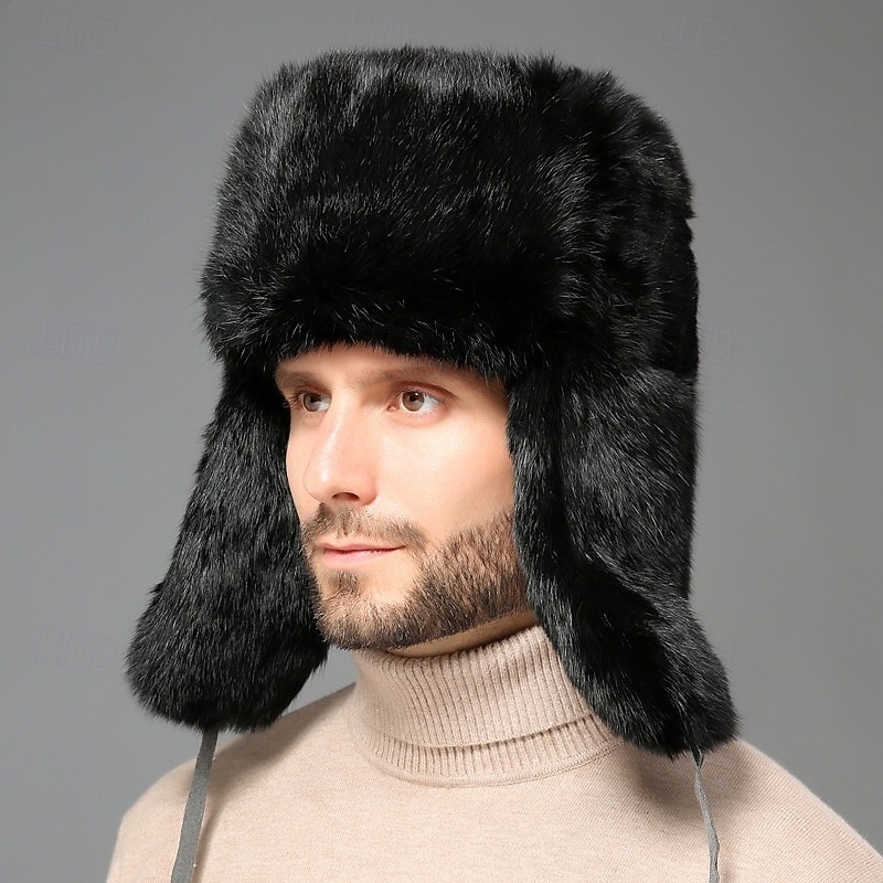 Hombre Sombrero de Cazador Sombrero Ushanka Sombrero de aviador Gorro con orejeras Sombreros de invierno Negro Marrón Poliéster Vellón Moda Estilo retro Contemporáneo moderno Ropa Cotidiana Cita 2026 - $29.99 –P5