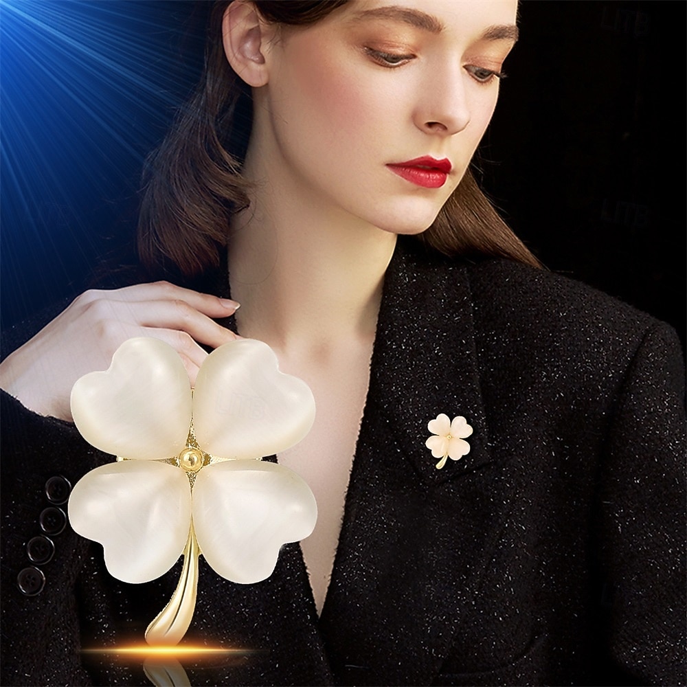 Brože Klasika Květinový motiv Módní Roztomilý Jednoduchý Brož Šperky Bílá Pro Svatební Párty Dar Zásnuby Maturitní ples Festival 2026 - $16.49 –P6