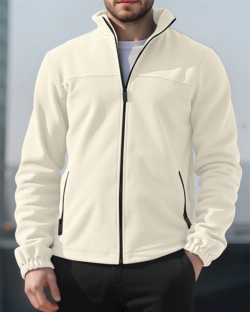 Herre Genser Fleecegenser Genser med full glidelås Aprikos Svart Lilla Oransje lysegrå Opprett krage عادي Ta igjen glidelåsen Lomme Sport & Utendørs Daglig Ferie Polyester Gatemote Grunnleggende 2026 - $36.99 –P5