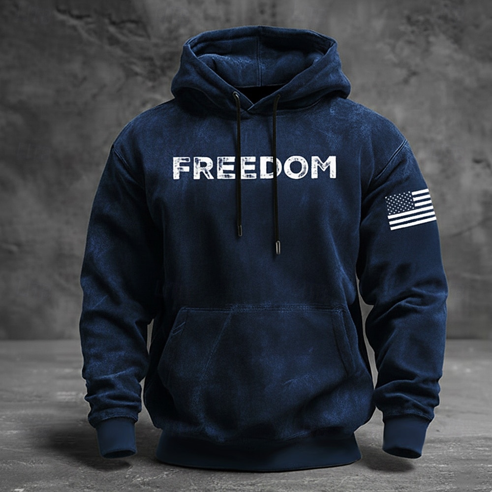 4. Juli 2026 250. Gedenktag Herren Streetwear US-Flagge Rundhals Langarm Hoodie Sweatshirt Freizeit Outdoor Straße 2026 - $28.99 –P4