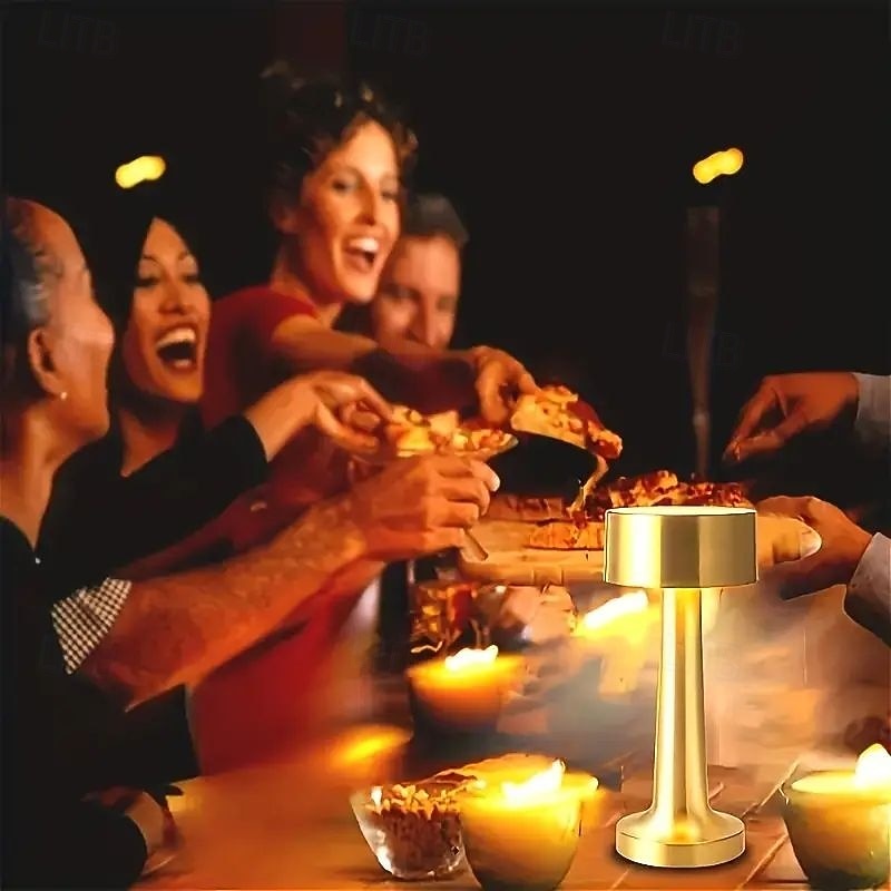 Nowoczesna, minimalistyczna metalowa lampa stołowa do biura, z funkcją oświetlenia, sterowana dotykowo, z możliwością ładowania, z 3-stopniową regulacją jasności, do biura, sypialni, gabinetu, na 2026 - $13.49 –P6