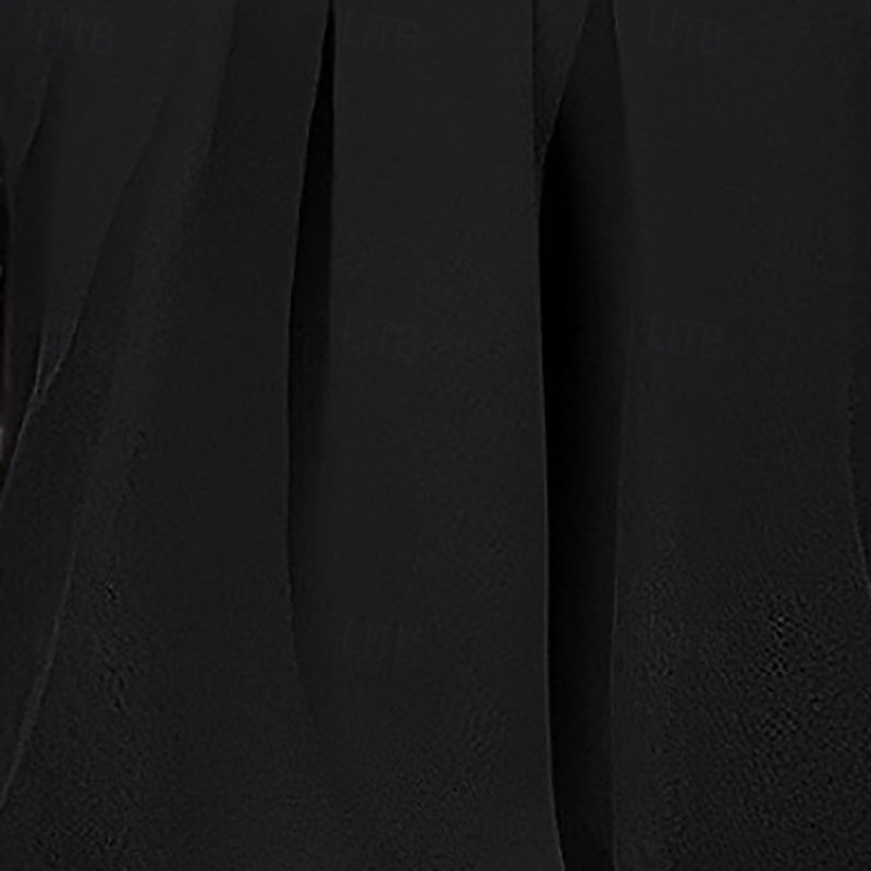 Per donna Top con cuciture in pizzo Blusa Arricciato Pizzo Patchwork Semplice Elegante Manica Lunga Girocollo Top Regolari Quotidiano Ferie Uscire Nero Autunno Inverno del 2026 a $26.99 –P2