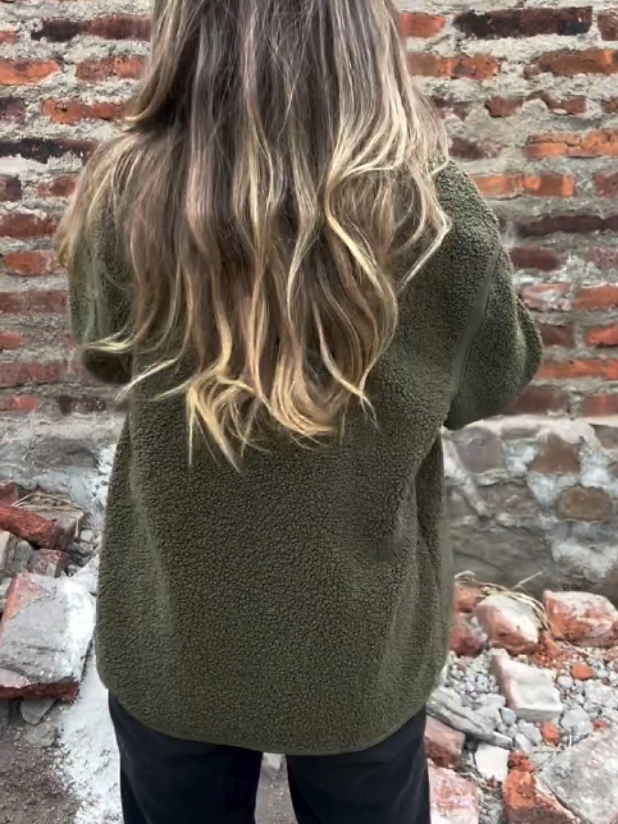 Pentru femei geacă Sherpa Comfortabil Respirabil Buzunar Nasturi Casual Simplu Vacanță Stradă Casual Purtare Zilnică Cu Un Nasture Regulat Guler de stand Fit regulat Manșon Lung Îmbrăcăminte 2026 - $39.99 –P5