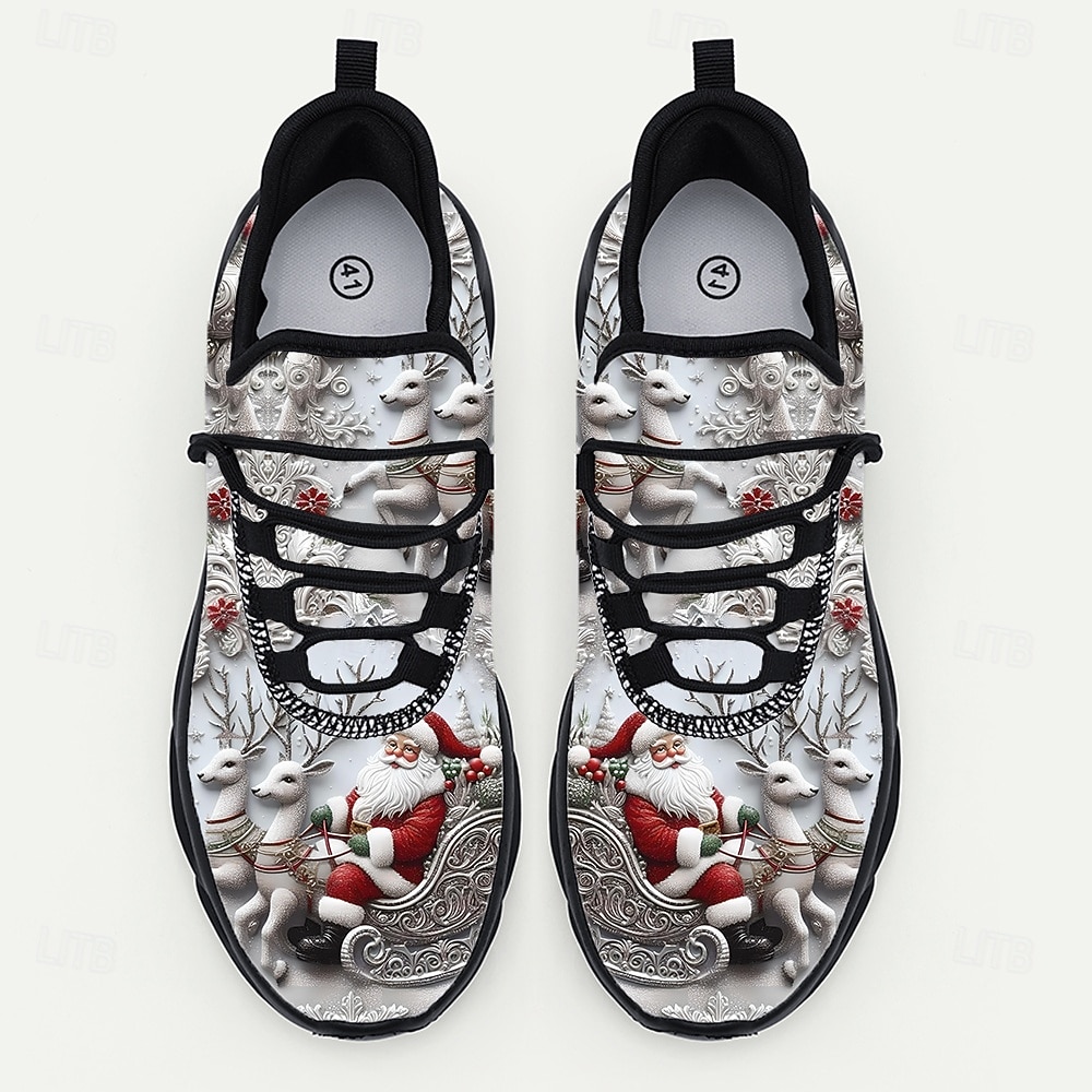 Herrsneakers med renskinn – roliga och festliga, bekväma sneakers för avslappnade utflykter och julfirande 2026 - $34.99 –P7