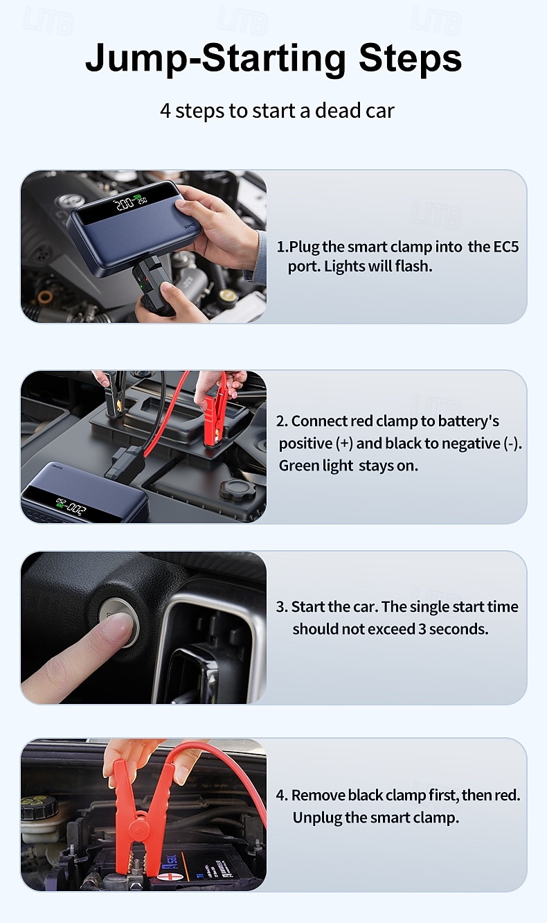 N33 Multi-function Spark Starter With Integrated Air-charging Pump for Automobile Emergency Starting Power Supply 2025 - $112.99 –P7
