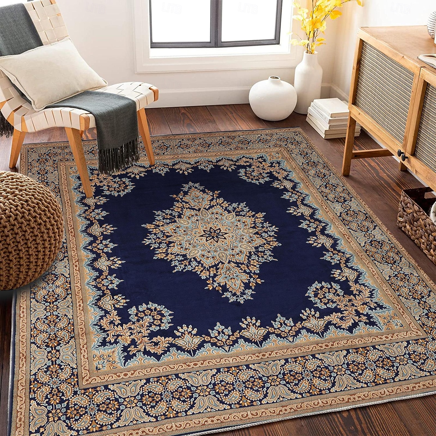 Alfombras de área marroquíes para sala de estar y dormitorio alfombra de lujo vintage gran alfombra de área al lado del sofá y de la mesa de café suave antideslizante y lavable a máquina decoración 2026 - $17.99 –P2