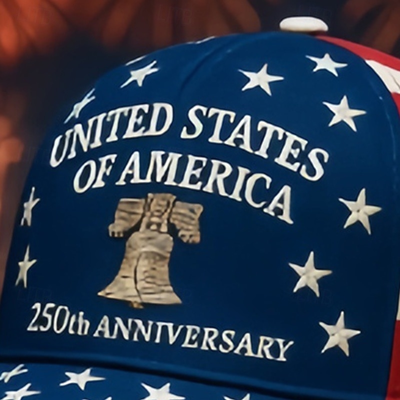 Férfi Egyesült Államok 250. évfordulós kalapja Baseball sapka Szalmakalap Kamionos kalap Kék Poliészter Nyomtatott Hazafias Divat Alkalmi Utca Napi Amerikai amerikai zászló Állítható Fényvéd 2026 - $15.49 –P4