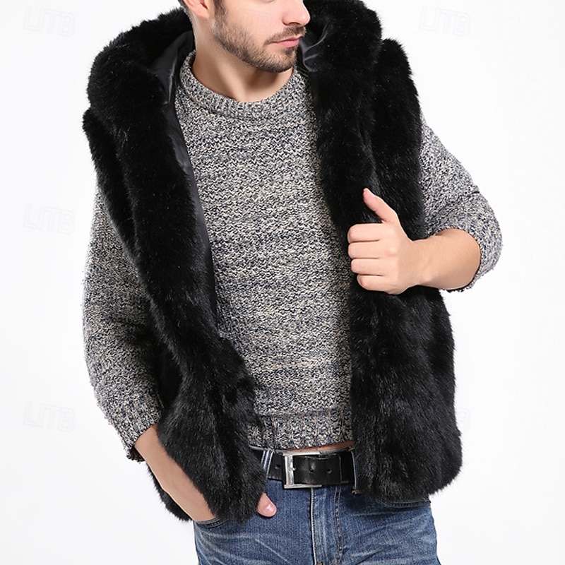 Homens Colete de camurça sintética Colete Gilet Ao ar livre Diário Moda Casual Outono Inverno Bolsos Jeans Manter Quente Confortável Tecido Zíper Com Capuz Normal Preto Amarelo Colete de 2026 por $50.99 –P2