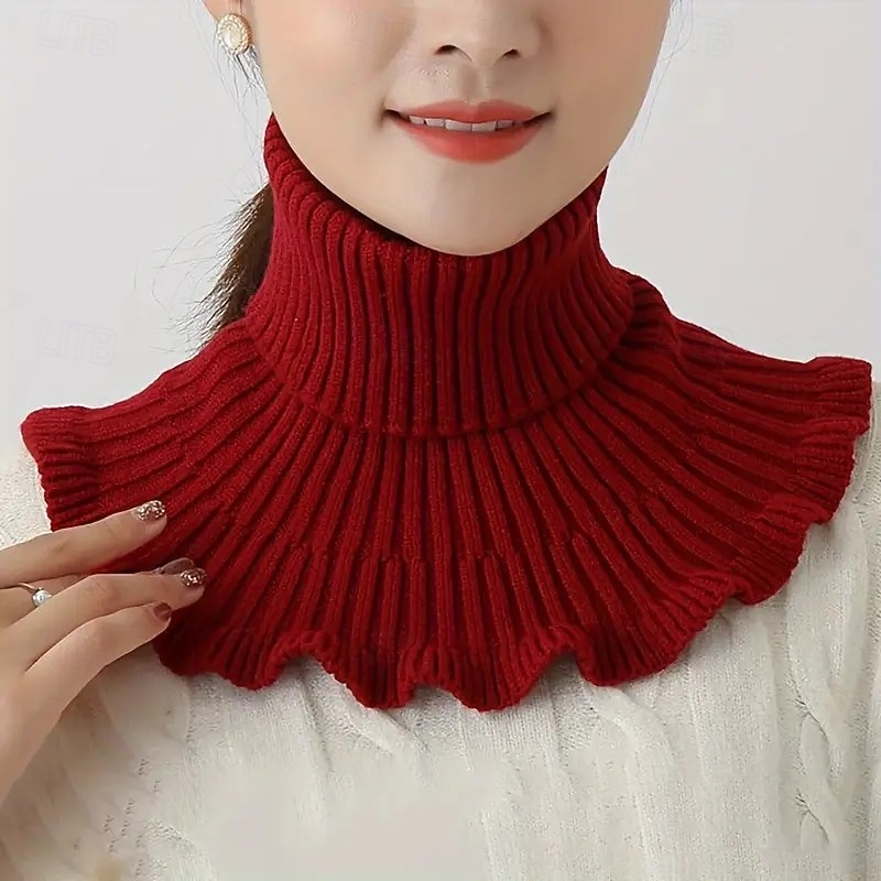 svetr s elastickým rolákem – teplý a prodyšný svetr s vysokým límcem pro každodenní nošení, dostupný v 6 barvách: černá, šedá, béžová, vínově červená, khaki a další 2026 - $7.49 –P6