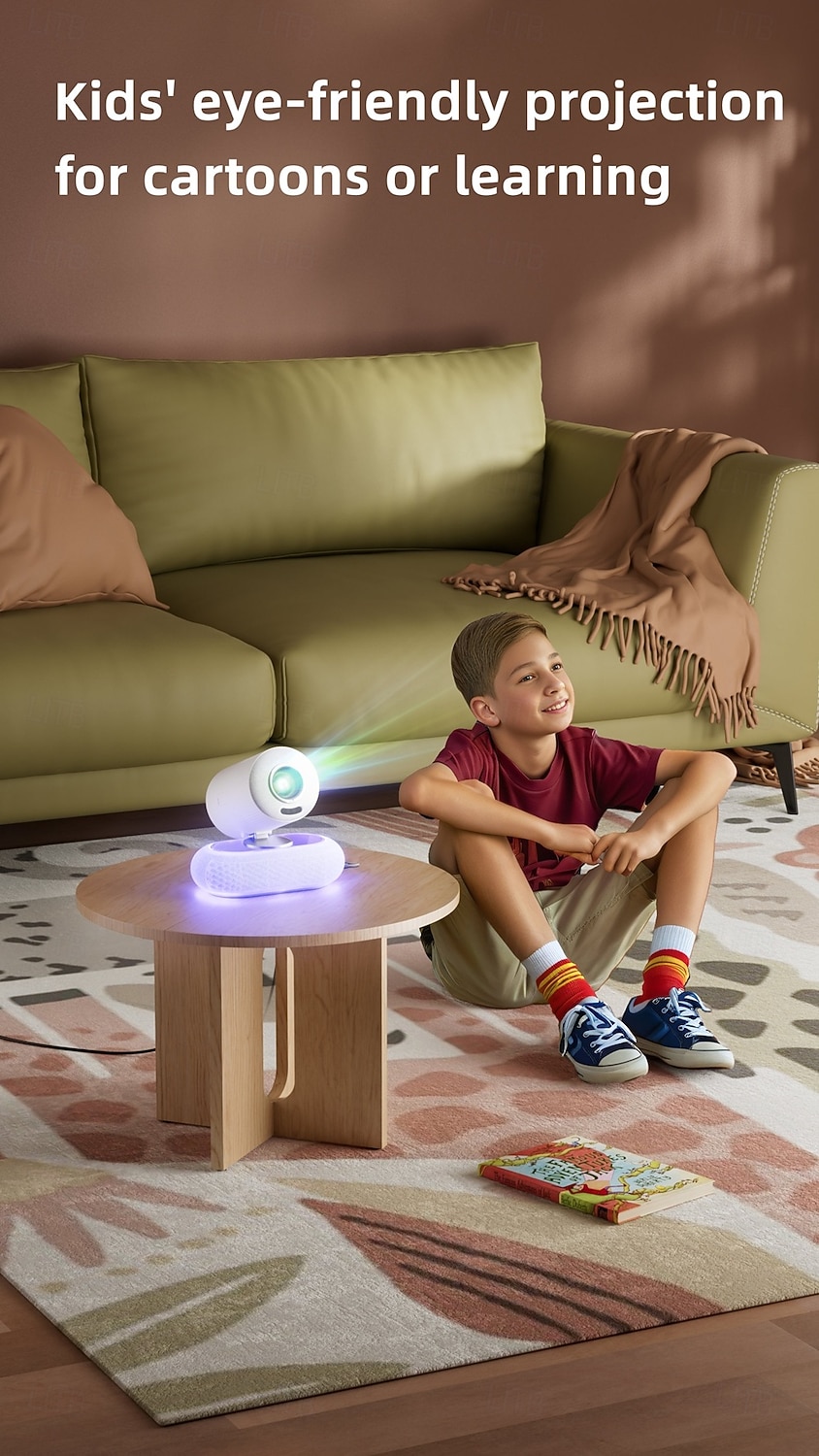 Премиум проектор YT900 с автофокусировкой разрешение 1920*1080 опциональная микрофонная основа светодиодная лента 2.4/5GHz двухдиапазонный Wi-Fi Android 13.0 3-х линзовый стеклянный объектив с 2026 - $217.09 –P10