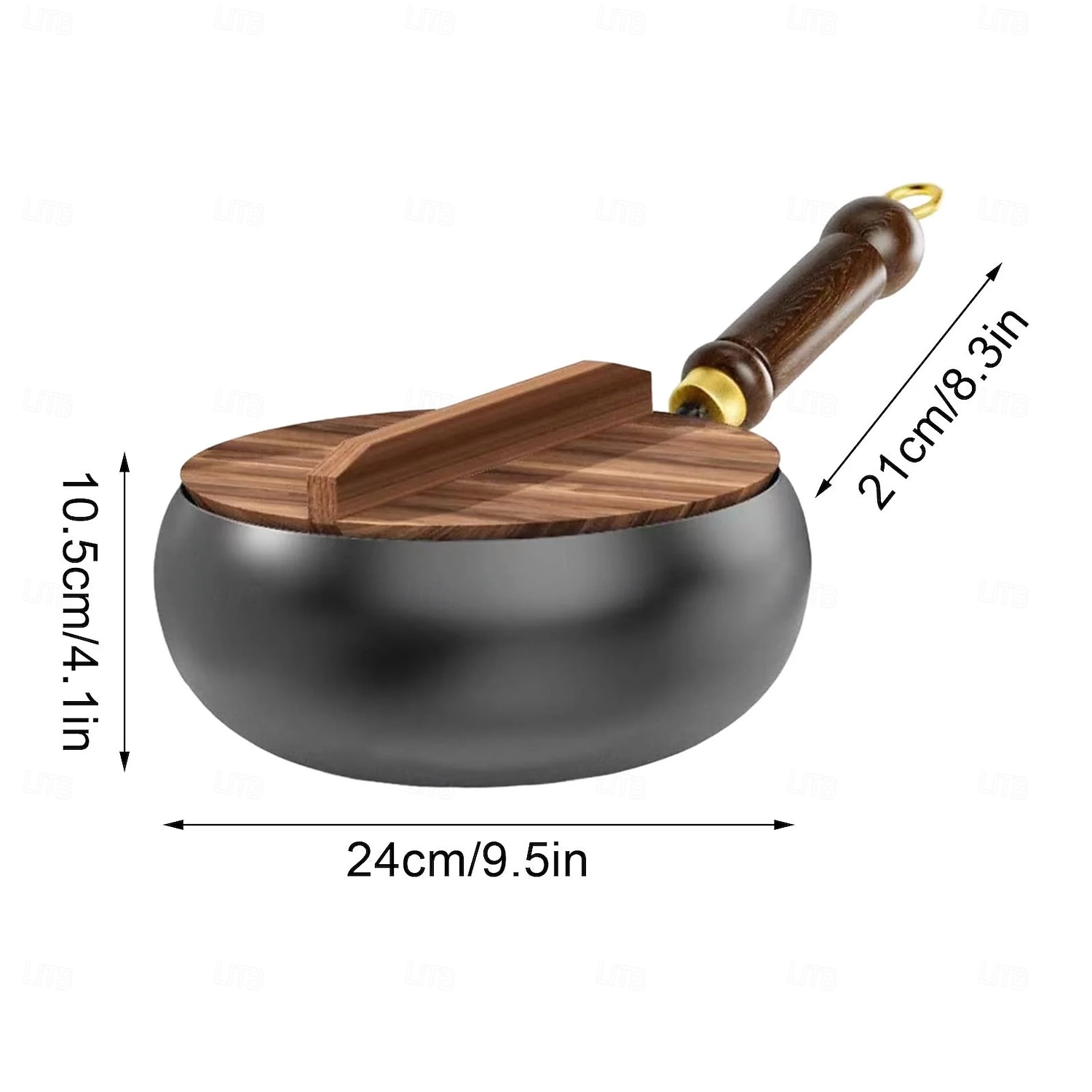 handsmidd järngryta med stor mage, obelagd liten stekpanna, traditionella köksredskap för mångsidig matlagning, värmehållning 2026 - $111.99 –P10