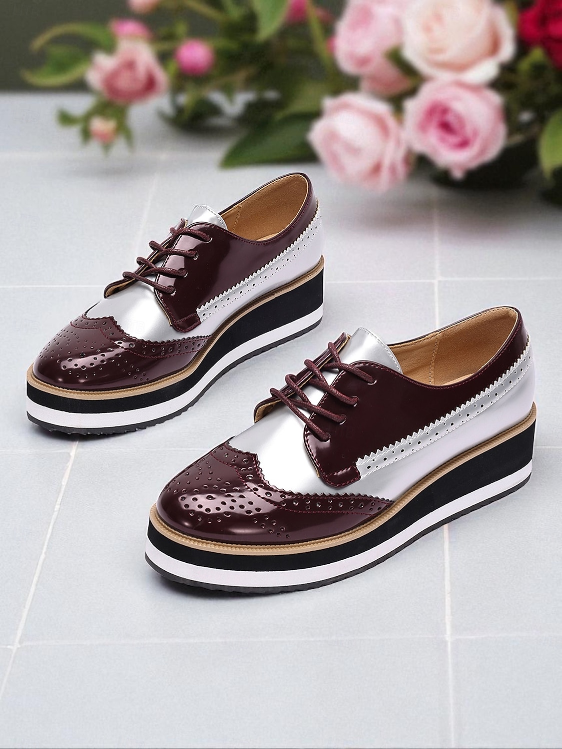 burgundy and white dress shoes Red Spectator Dress Shoes | Men's Two-Tone