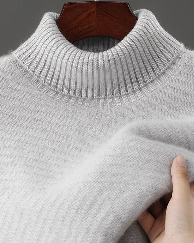 Hochwertiger Herren-Rollkragenpullover aus reiner Wolle und Kaschmir, klassischer Strickpullover, weich, warm und atmungsaktiv 2026 - $174.99 –P6
