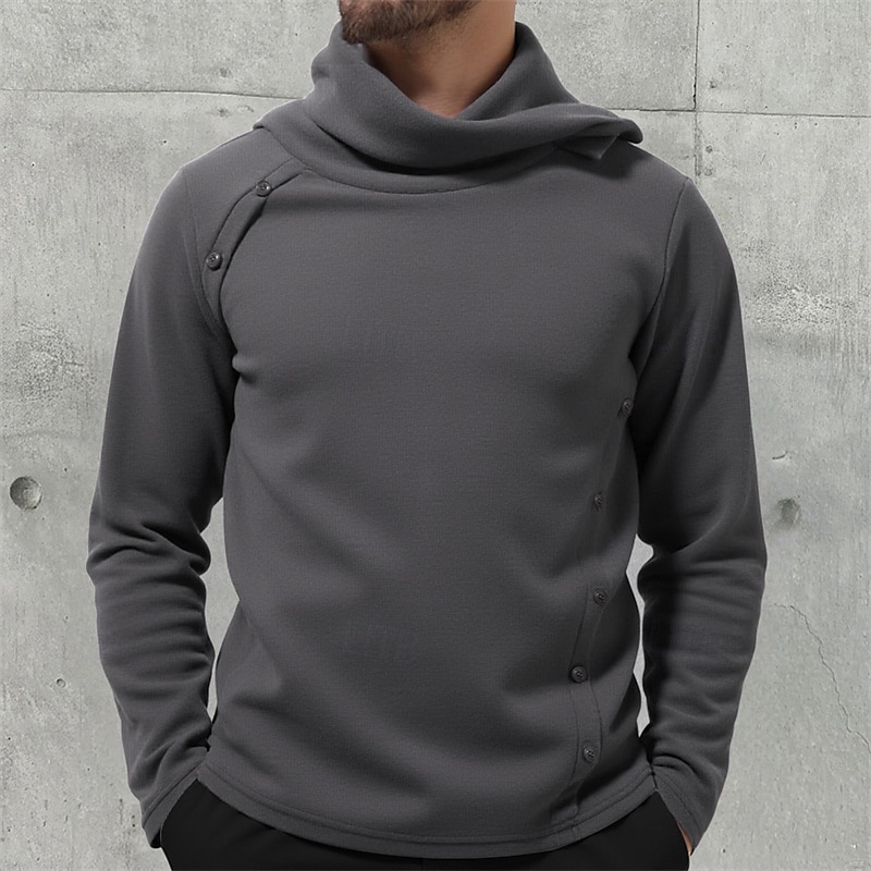 Herren Pullover Strickpullover Gerippt Stricken Normale Oberteile Knöpfe Gestrickt Einfach Stapelhals Mode Basic Urlaub Alltagskleidung Bekleidung Herbst Winter Schwarz Weiß M L XL 2026 - $38.99 –P3