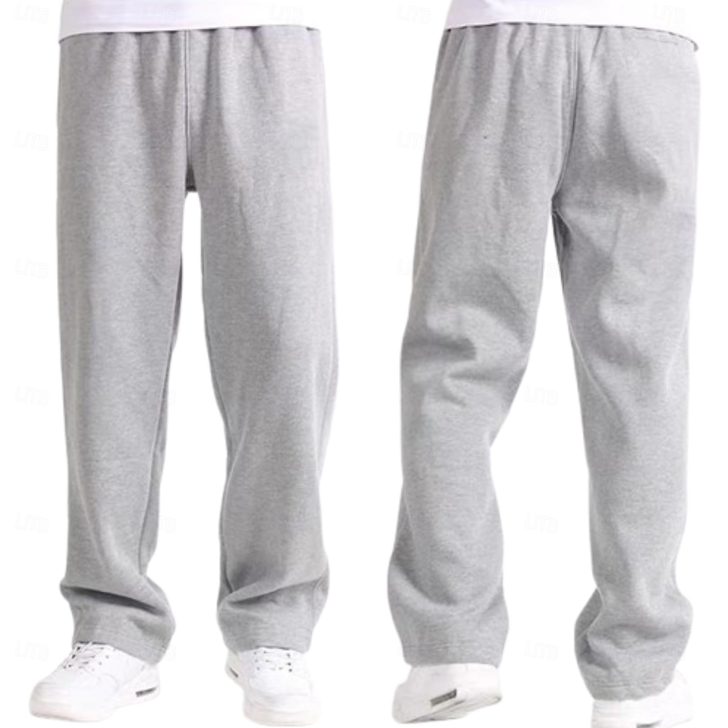 Homme Joggings Jogging à Jambes Larges Pantalons Pantalon de survêtement ouvert en bas Cordon de serrage Taille Élastique Jambe Droite Uni Respirant Longueur complète Sport en Plein Air Occasionnel de 2025 ? $17.99 –P7