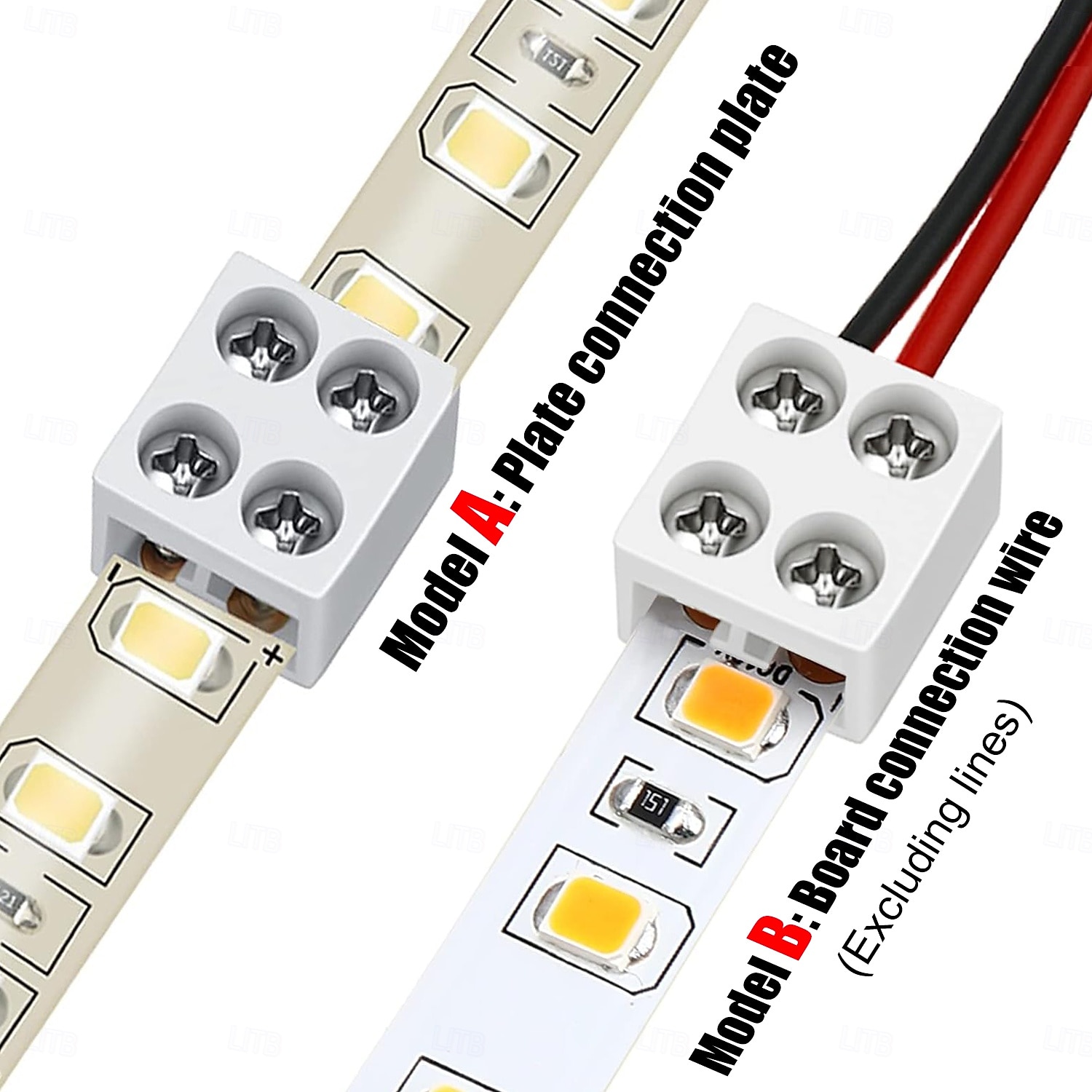 2026年 10個パック 20個パック LEDコネクタ 2ピン 8mm 10mm はんだ付け不要 LEDテープライトコネクタ ホワイト LEDストリップライトコネクタ ドライバー付き ストリップからストリップへ 5V 12V 24V 単色 LEDライトストリップ用  コレクション – $16.49 –P1