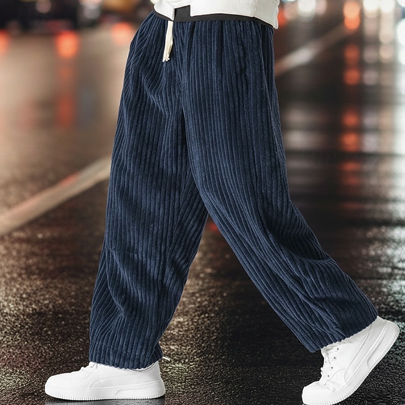 Homens Calças Esportivas Calças Calças de Veludo Calças largas Calças Harem Com Cordão Cintura elástica Tecido Pavio Humido Respirável Comprimento total Esportes Casual Diário Moda Roupa de rua Preto de 2026 por $25.99 –P5