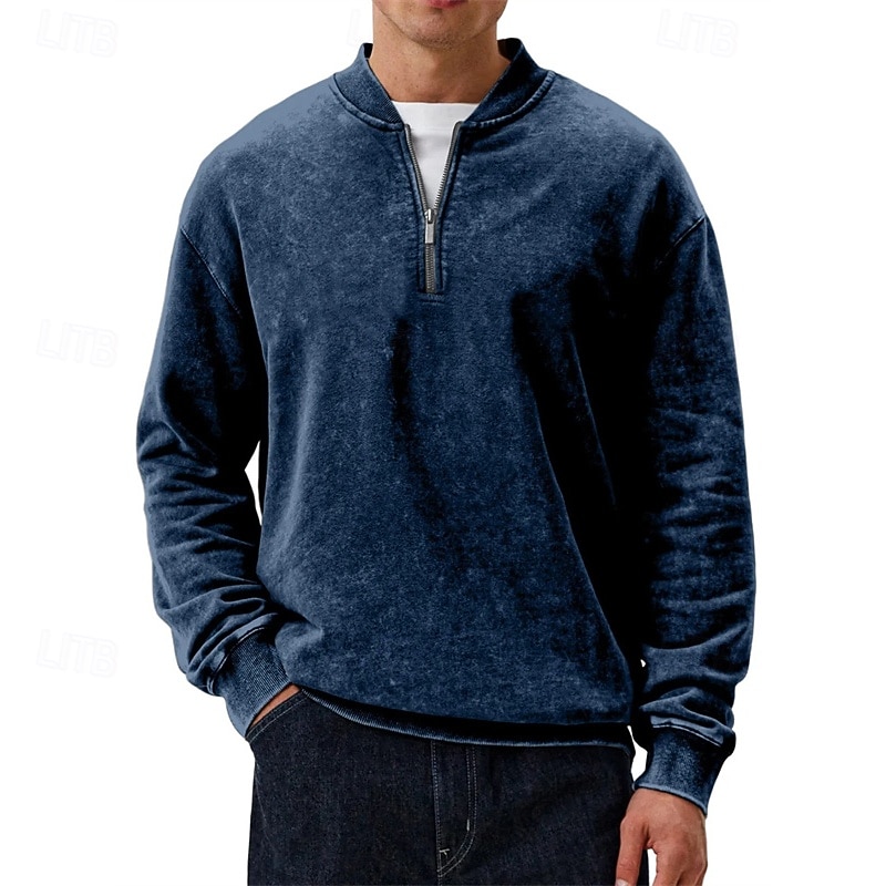 Per uomo Maglia Felpa con zip corta Nero Rosso Blu marino Verde scuro Viola Mezza zip Semplice Zip a un quarto Sport & Outdoor Quotidiano Ferie Poliestere Streetwear Essenziale Casual Primavera del 2026 a $22.99 –P6