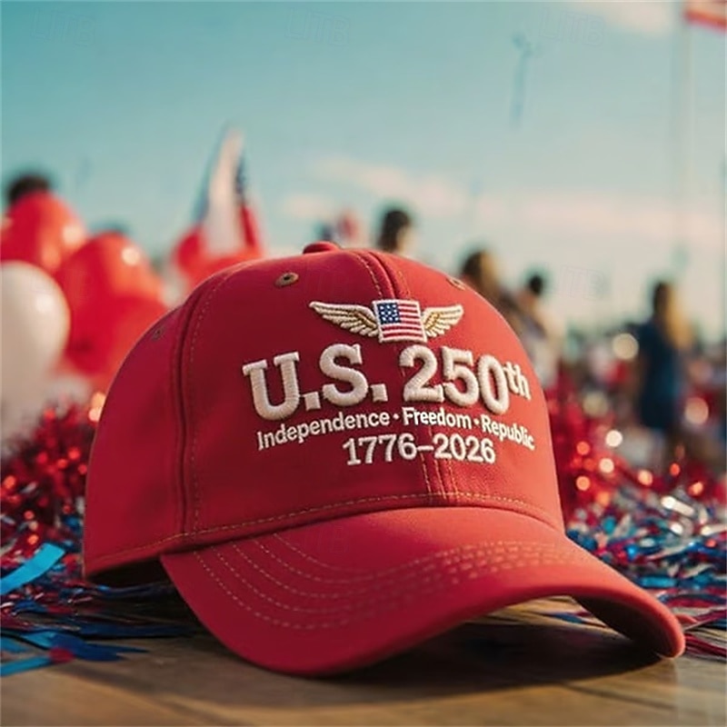 Homens Boné de beisebol Chapéu de sol Chapéu de caminhoneiro Vermelho Azul Poliéster Bordado Moda Casual Férias Diário Letra American US Flag Ajustável Filtro Solar Respirável de 2026 por $14.99 –P4