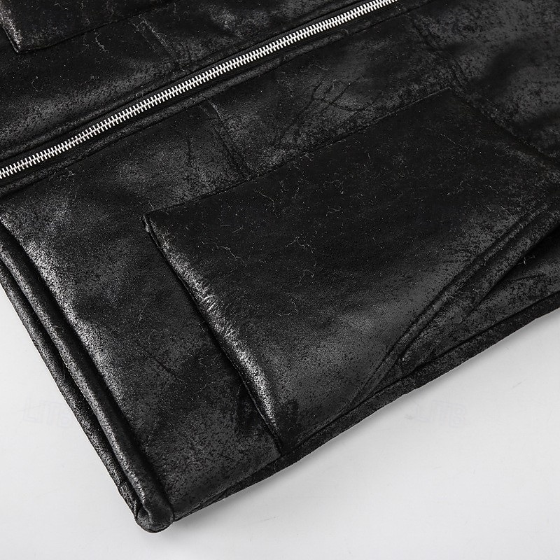 Herren Fleeceweste Weste Gilet Outdoor Täglich Mode Lässig Herbst Winter Tasche Fleece Kunstleder Polyester Warm Bequem Einfach Reisverschluss Mit Kapuze Normale Passform Schwarz Braun Weste 2025 - $52.99 –P6