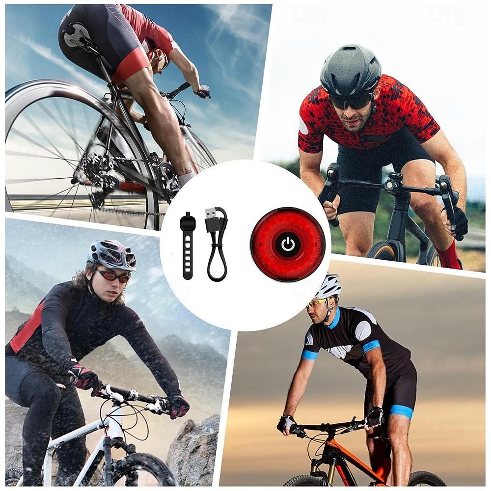 USB-uppladdningsbart cykelbakljus automatisk sensor bakljus cykelutrustning cykeltillbehör vattentät bromsvarning racercykeltillbehör 2026 - $28.99 –P15