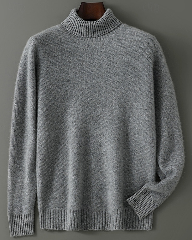 Hochwertiger Herren-Rollkragenpullover aus reiner Wolle und Kaschmir, klassischer Strickpullover, weich, warm und atmungsaktiv 2026 - $174.99 –P7
