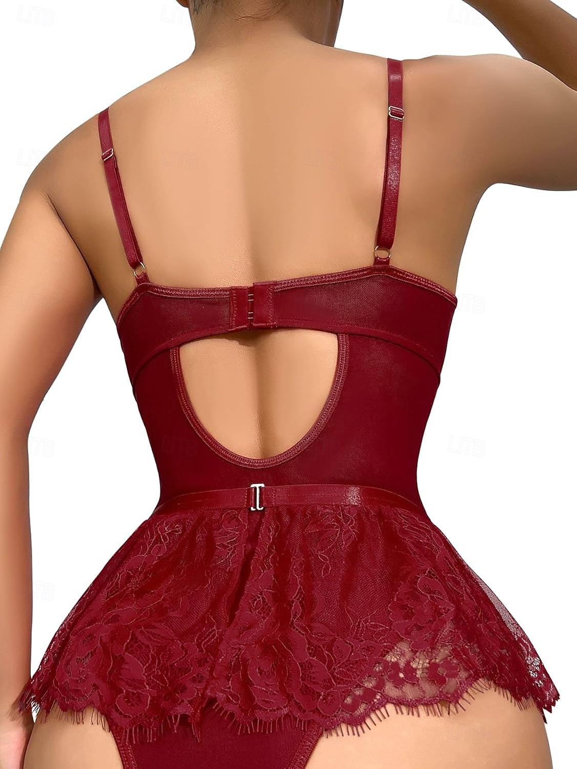 Set Babydoll Lingerie Teddy Bodysuit Collant a Rete con Accessori Donne Lingerie in Rete e Pizzo Elegante Indumento Notturno Adulti Casa Vestire Regalo di San Valentino per Lei del 2026 a $25.99 –P5