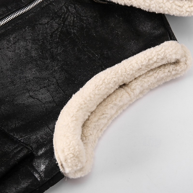 Herren Fleeceweste Weste Gilet Outdoor Täglich Mode Lässig Herbst Winter Tasche Fleece Kunstleder Polyester Warm Bequem Einfach Reisverschluss Mit Kapuze Normale Passform Schwarz Braun Weste 2025 - $52.99 –P5