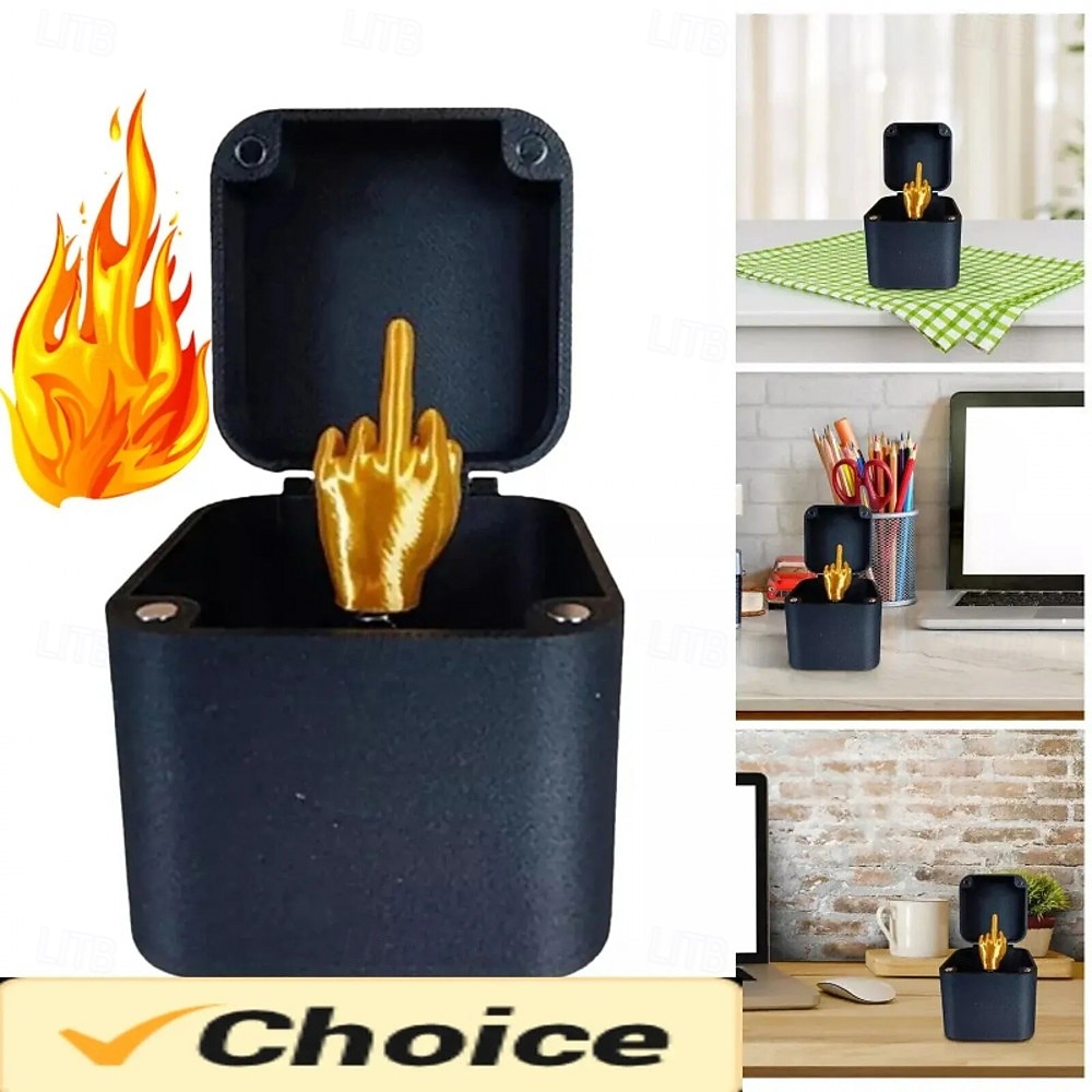 joulu mielenkiintoinen keppolahja keskisormi rasiassa joulurasia hauska luova lahja toimiston työpöydän sisustus kodinsisustus hauska keskisormi keppo stressinlievityslahja 2026 - $9.99 –P10