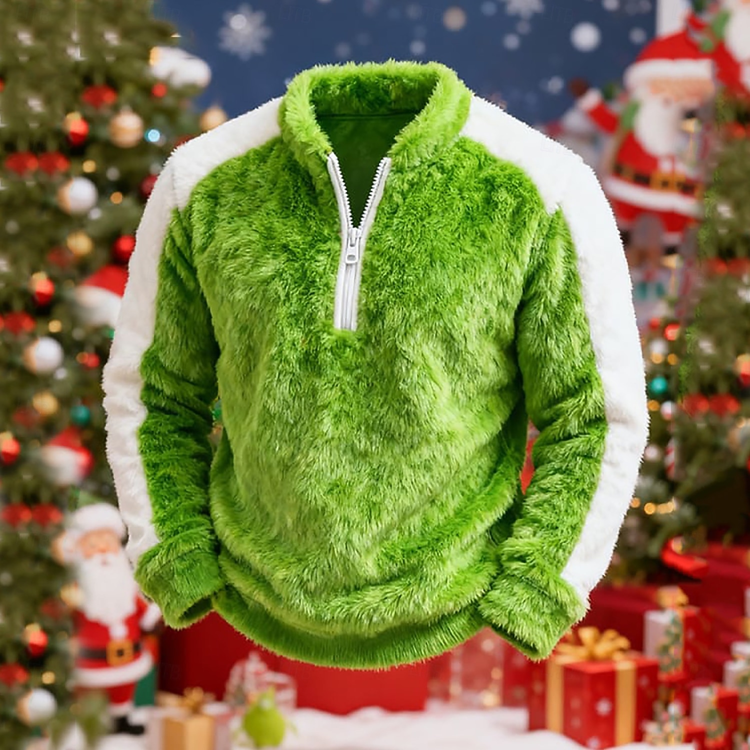 Per uomo Maglia Felpa in pile Felpa con zip corta Nero Rosa Rosso Blu Marrone Colletto Mao Semplice Patchwork Blocco di colore Sport & Outdoor Casuale Quotidiano Natale Streetwear Cool Inverno del 2026 a $28.99 –P5