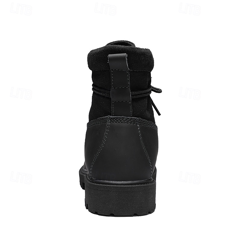 Yellow Faux Leather Men's Work Boots with Lace-Up Design – Durable and Stylish Footwear for Outdoor Activities and Work Environments 2025 - $59.99 –P15