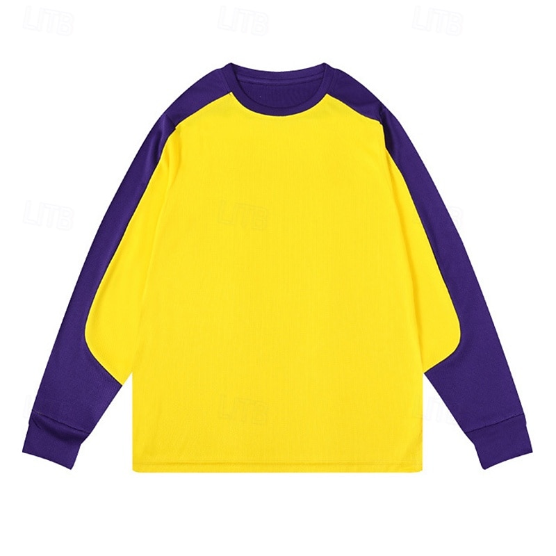 Homens Bloco de cor Camisa de treino Blusa de corrida Primavera & Outono Manga Longa Roupa Esportiva Academia Corrida Ginástica Preto Amarelo Roxo Roupa de esporte Roupas Esportivas de 2026 por $13.99 –P8